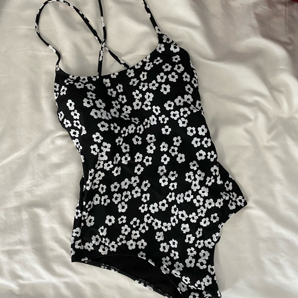 Floral Lace Up One Piece